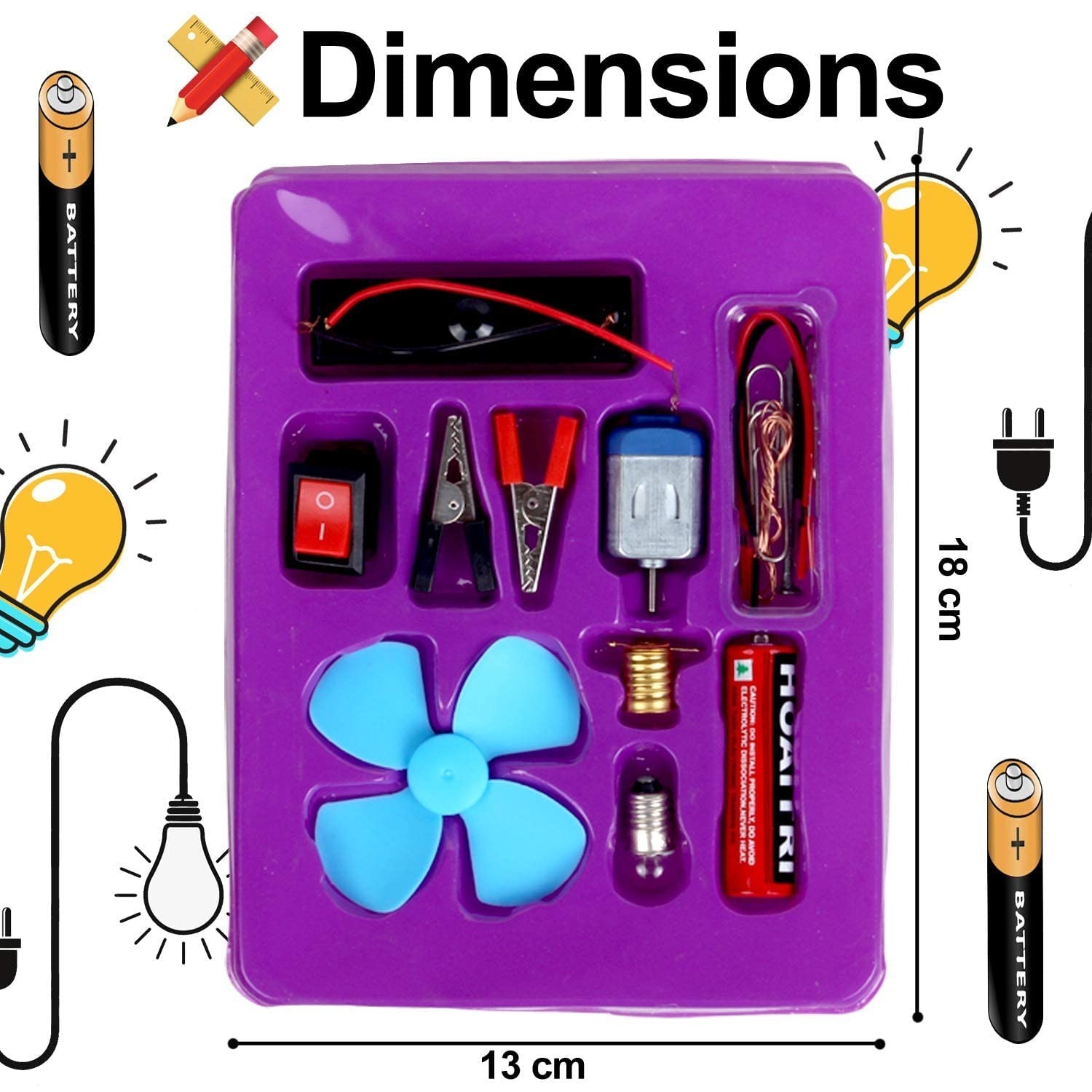 Science School Projects Experiment Kits/Fan Light Bulb and Motor Electric Circuit Physics/Manual Activity DIY Science Experiment