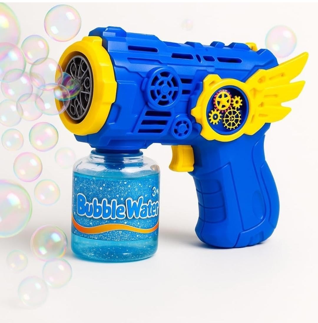 Super Fun Bubble Blaster Gun, Shoots 1000+ Bubbles per Minute, Includes Bubble Solution, Safe for Kids(Batteries NOT  Included)