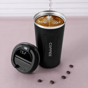 Temprature 510ml Stainless Steel Insulated Coffee Mug with Smart Temperature Display – Leak-Proof, Vacuum-Sealed Travel Mug