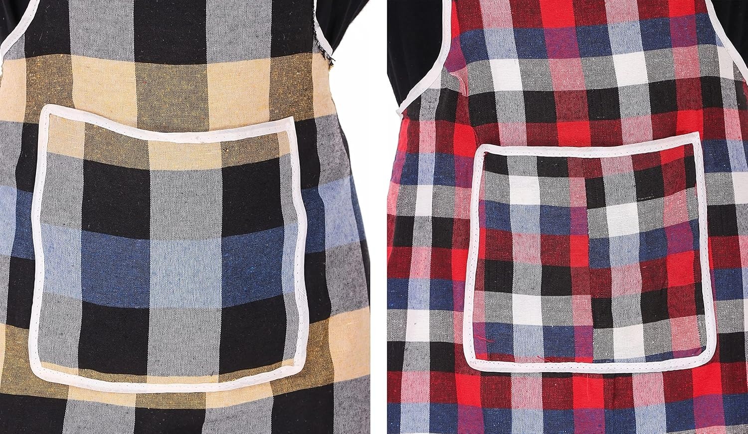 Waterproof Cotton Kitchen Apron with Front Pocket (Multicolour)