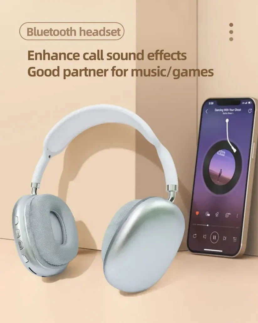 Wireless P9 Bluetooth 5.1 Over Ear Stereo Headphones | Noise Cancelling Mic, Ergonomic Adjustable Design, 24 Hours Battery Life, Hi-Fi Sound, Wireless Headset for Music & Calls