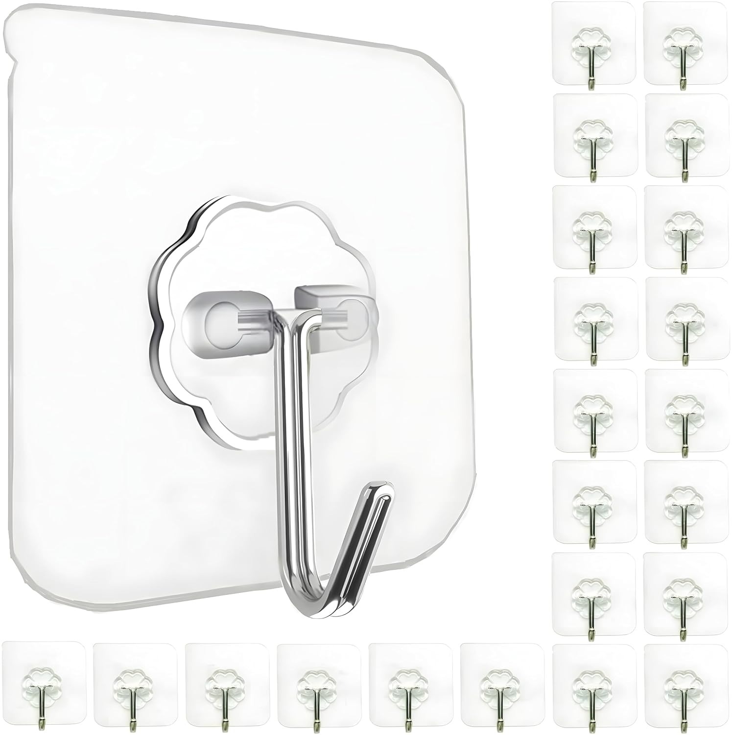 Wall Hooks for Hanging Strong Hook for Wall Hanging Hook Without Drill Self Adhesive Hooks for Wall Heavy Duty Wall Stick Hook Wall Hanger Hook