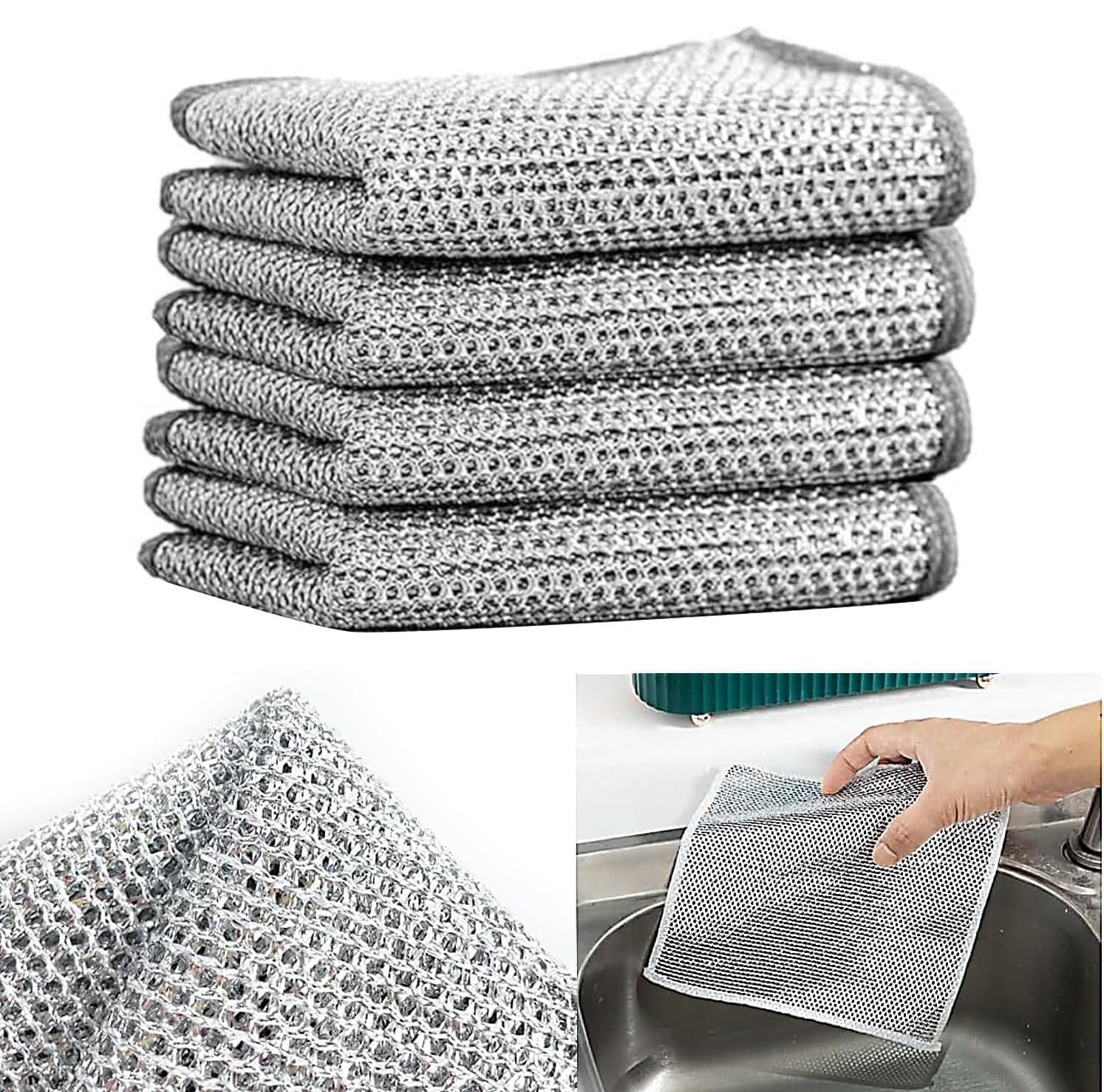 Double Layer Stainless Steel Scrubber Juna