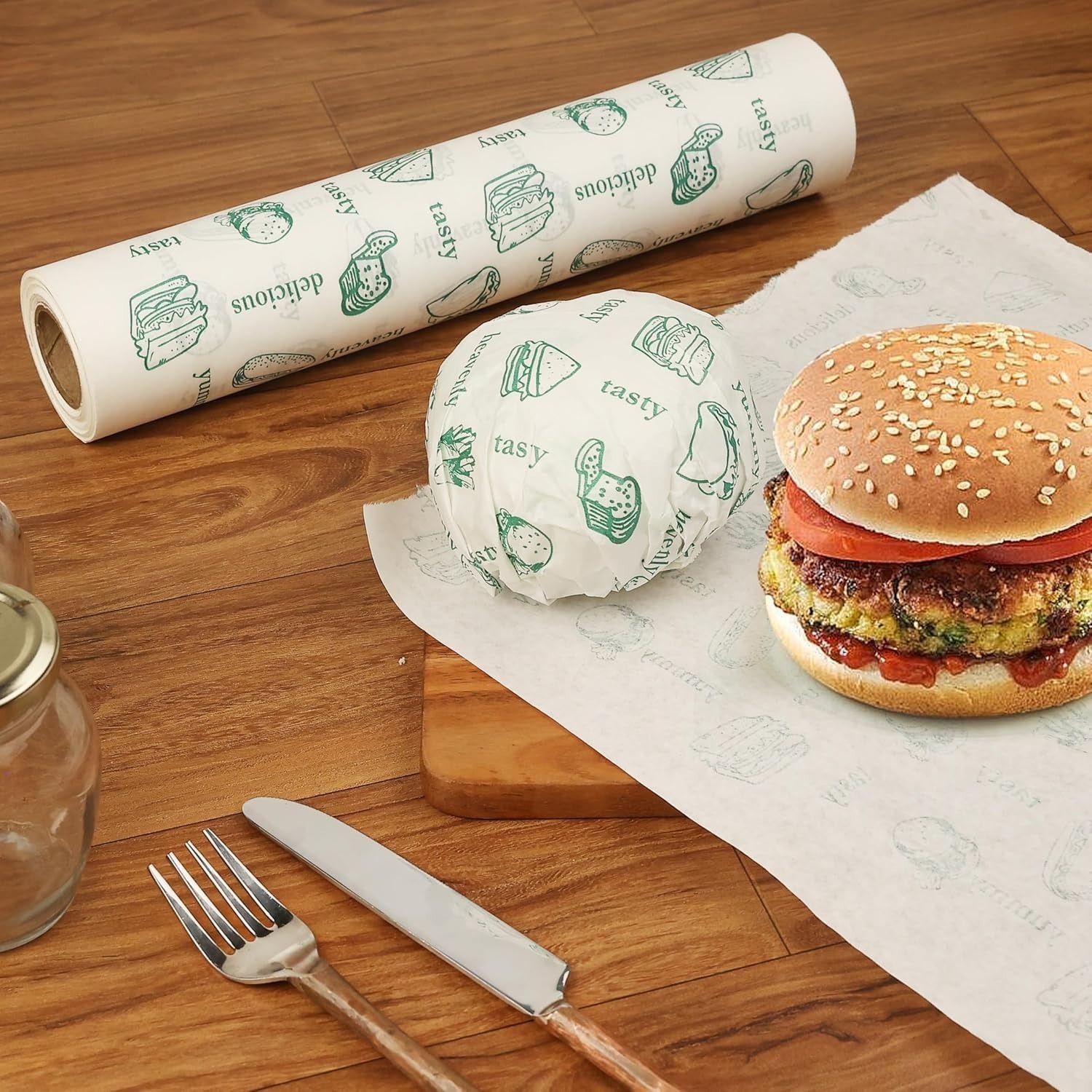 Butter Paper Roll for Kitchen Food Wrap - Premium Non-Stick Butter Wrapping Paper | Used for Roti Wrapping | Parchment Paper for Kitchen Food Wrap & Oil Absorption (50mtr)