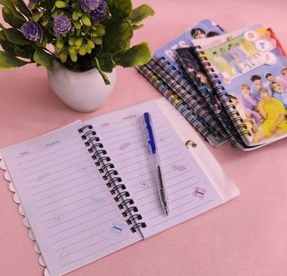 3-D BTS Diary for Kids Gift Set for kids Spiral Diary Bts Diary Return Gifts for Birthday
