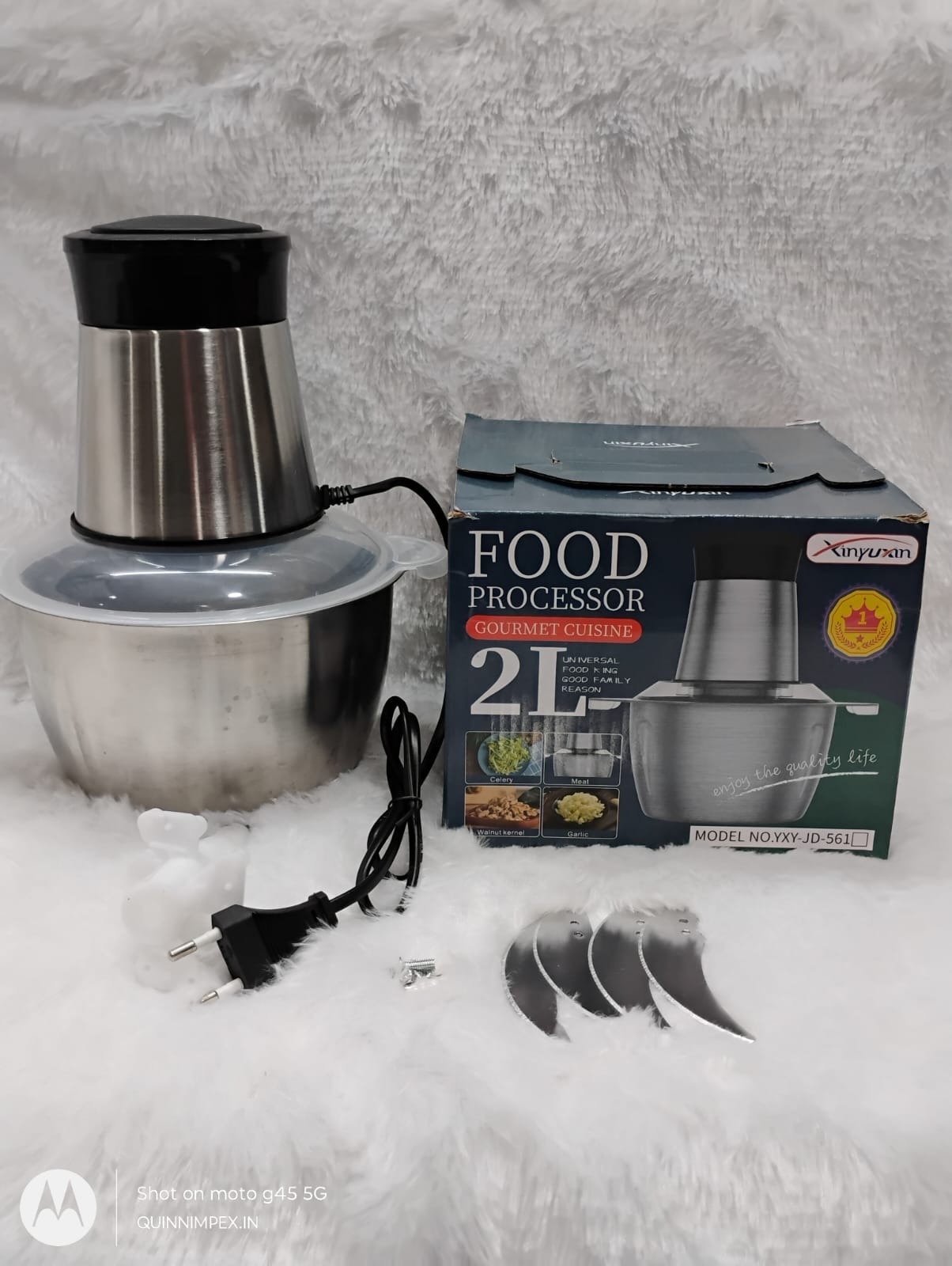 Electric Chopper, Meat Grinders with Stainless Steel Bowl Heavy 700W Motor - 2 Speed Modes for Kitchen Food Processor, Meat, Vegetables, Onion, Mince (2 Liter) (350ML) (2L)