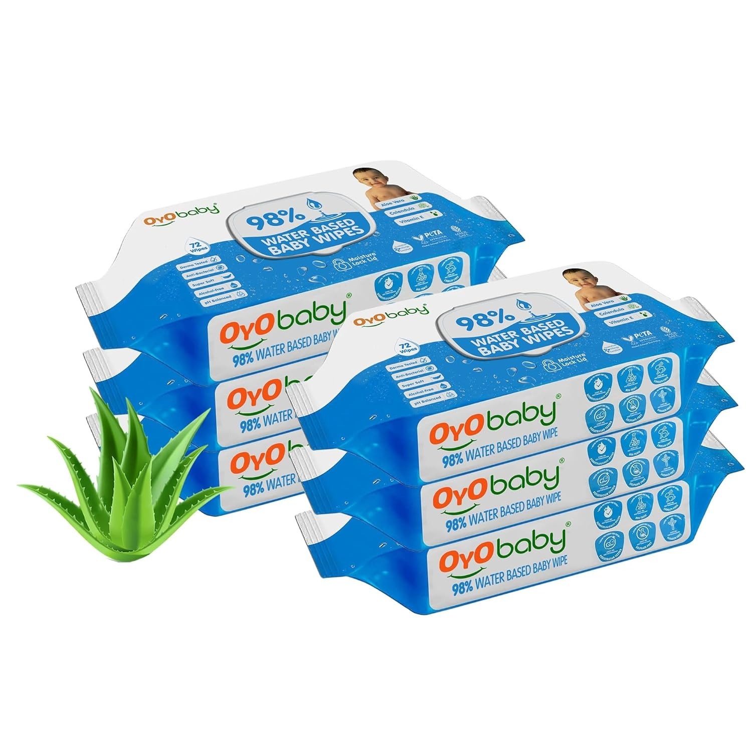 OYO BABY Pure Water Wipes for New Born Babies with Lid | Offers Combo Wet Wipes | Baby Water Wipes for Baby's