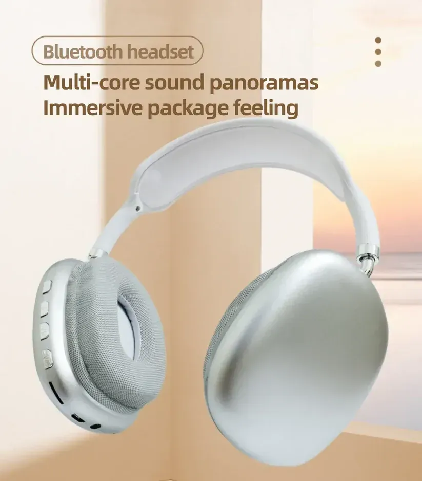 Wireless P9 Bluetooth 5.1 Over Ear Stereo Headphones | Noise Cancelling Mic, Ergonomic Adjustable Design, 24 Hours Battery Life, Hi-Fi Sound, Wireless Headset for Music & Calls
