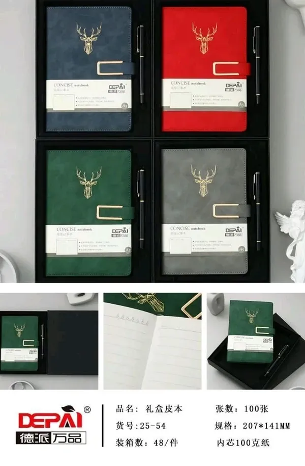 25-54 PU Leather Dairy A5 200pg (Gift Set With Pen)
