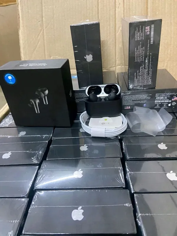Airpod Pro2 Black 💯% Og C type Beep Sound Pop up Window + Touch + beep Sound (BLACK COLOUR TYPE-C)