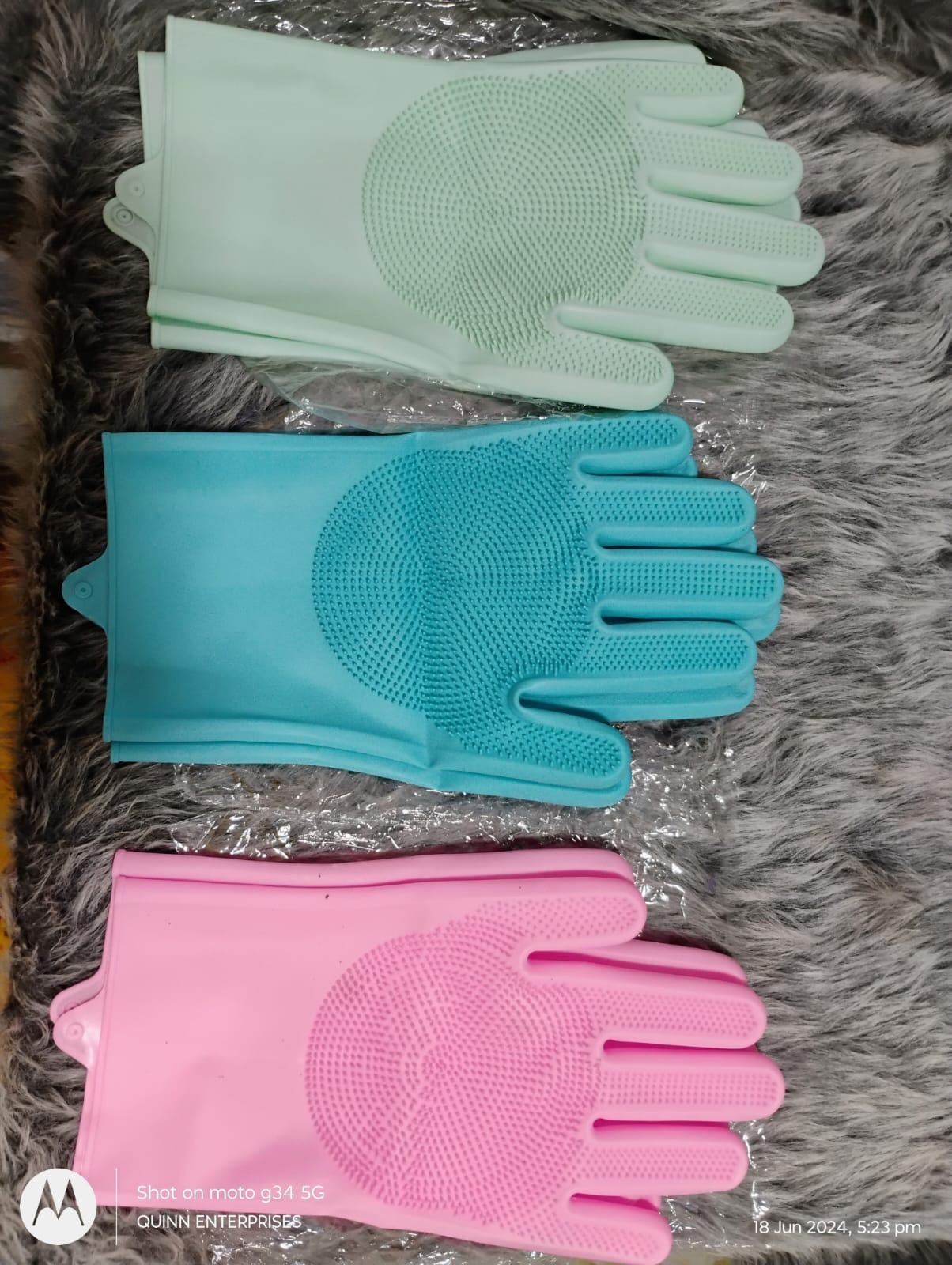 Silicon Dish Washing Gloves 1 Pair
