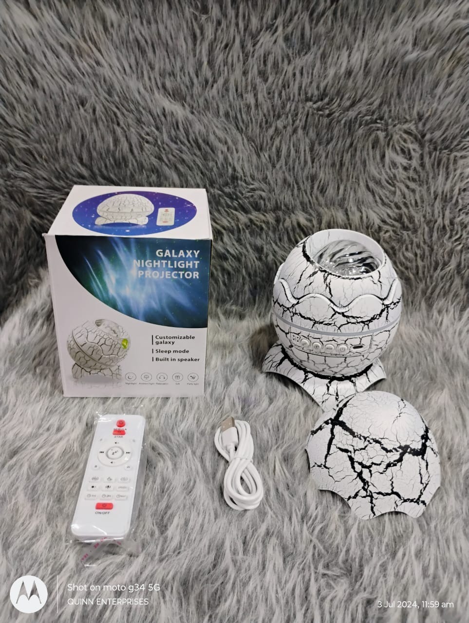 Dianasour egg galaxy projecter With Bluetooth Speaker