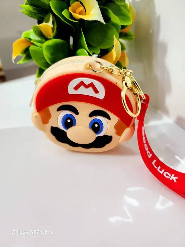 Super Mario Silicon Coin Pouch Keychain