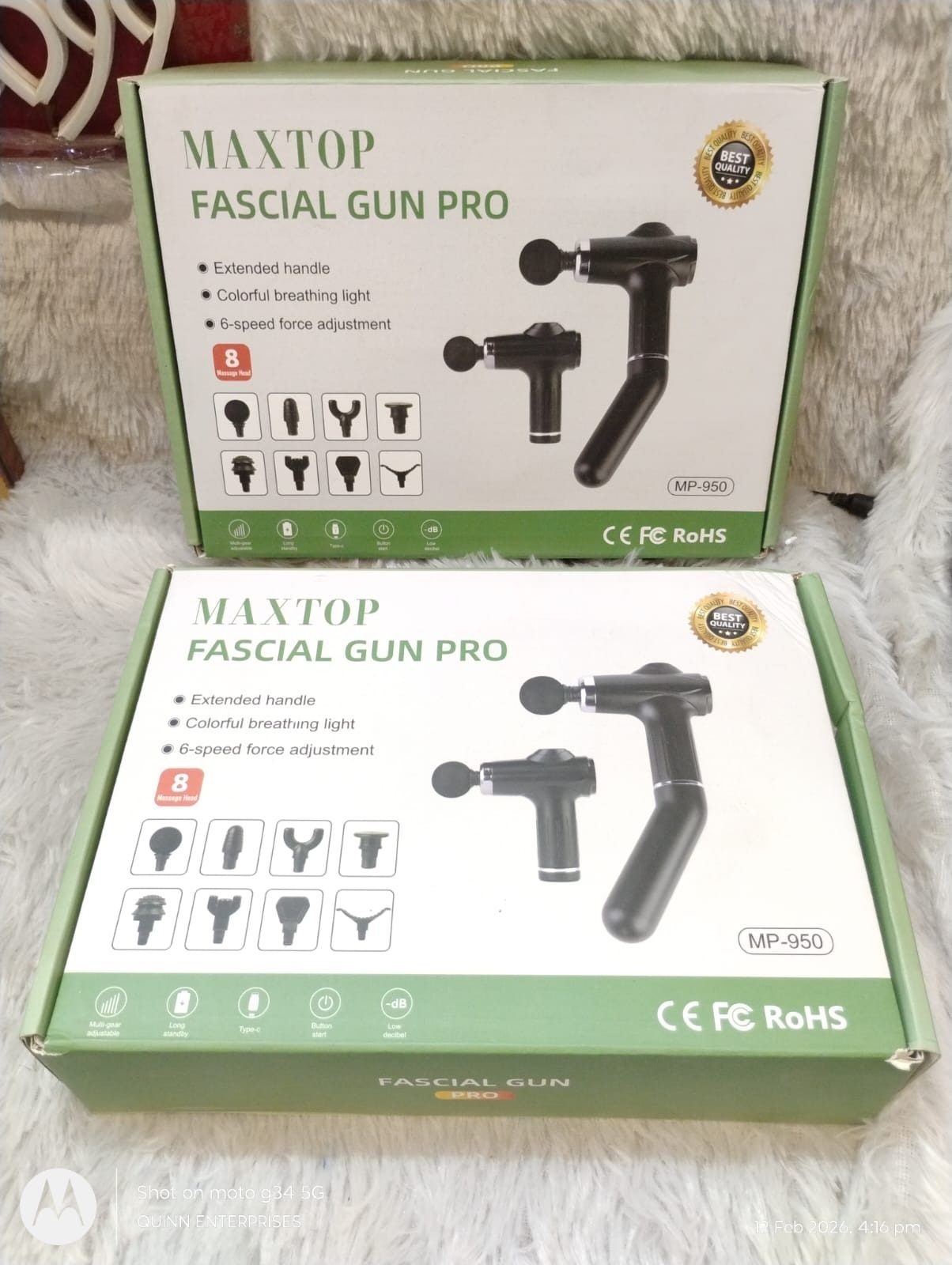 A1 Maxtop Fascial Gun Pro Rechargeable ABS Plastic Facial Massage Gun with Vibration Technology for Neck, Face, and Body