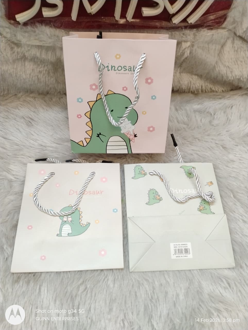 Dinosaur Bags for Party Favor Gift Bags Birthday Small