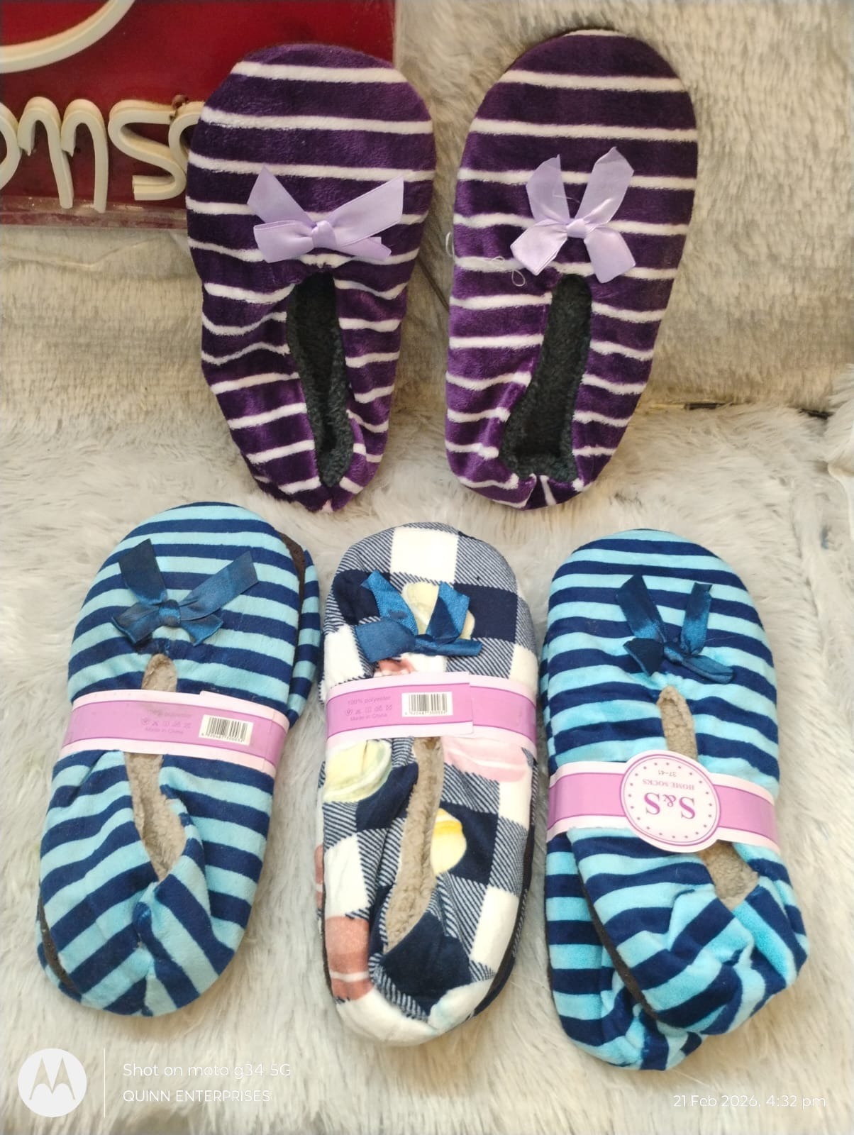 Winter Knitted Non Skid Home Warm Slipper Socks 1 PAIR