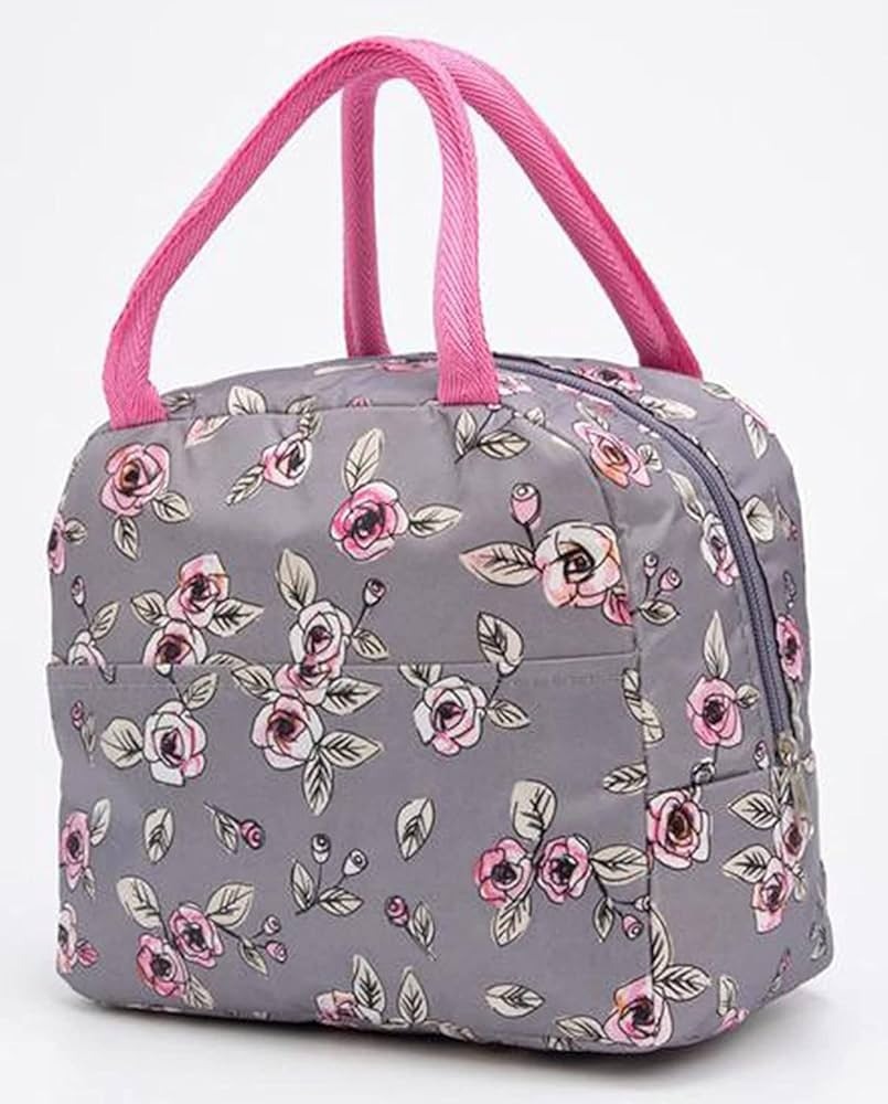 Flower Print Lunch Box Bag