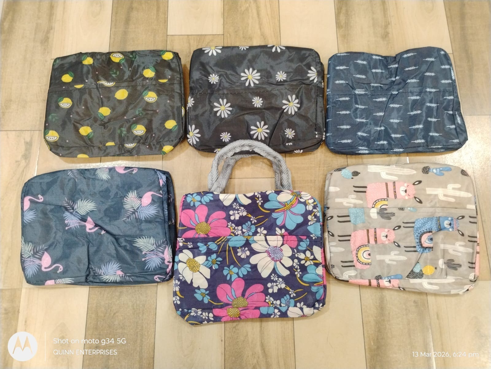 Flower Print Lunch Box Bag