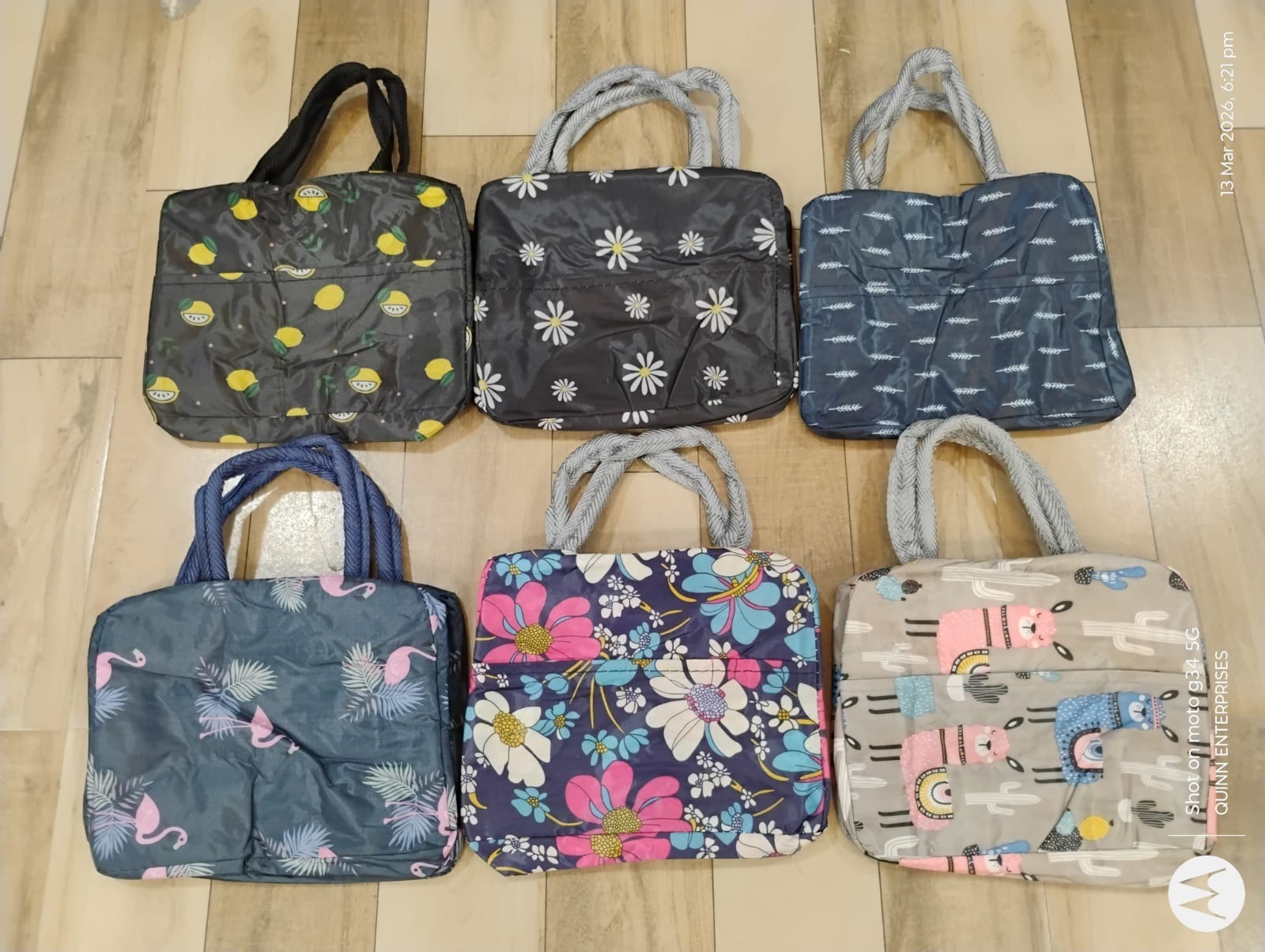 Flower Print Lunch Box Bag