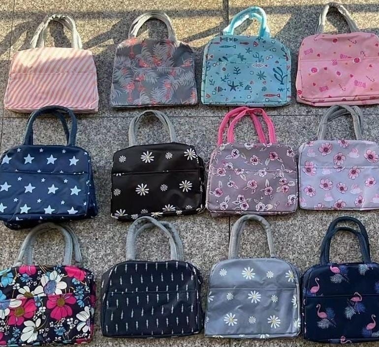 Flower Print Lunch Box Bag