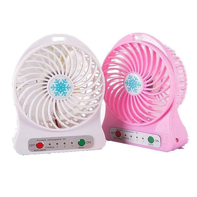 Portable Mini USB Fan 3-Level Speed Adjustable Electric Cooling Desktop Fan Handy Summer Cooling Rechargeable, Black
