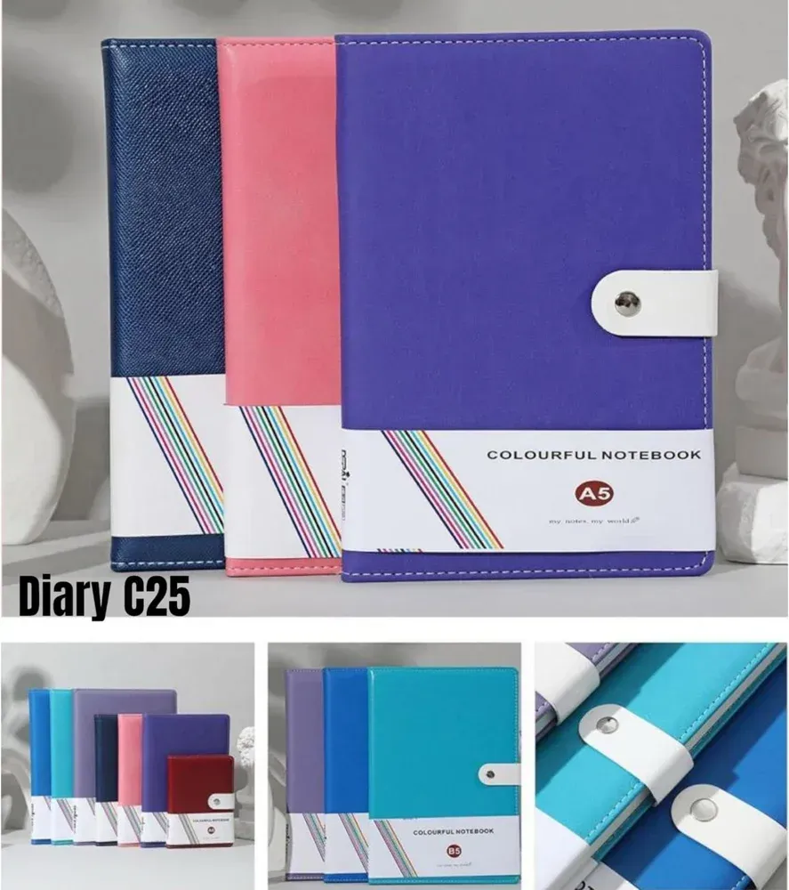 a6 Diary with Button Lock