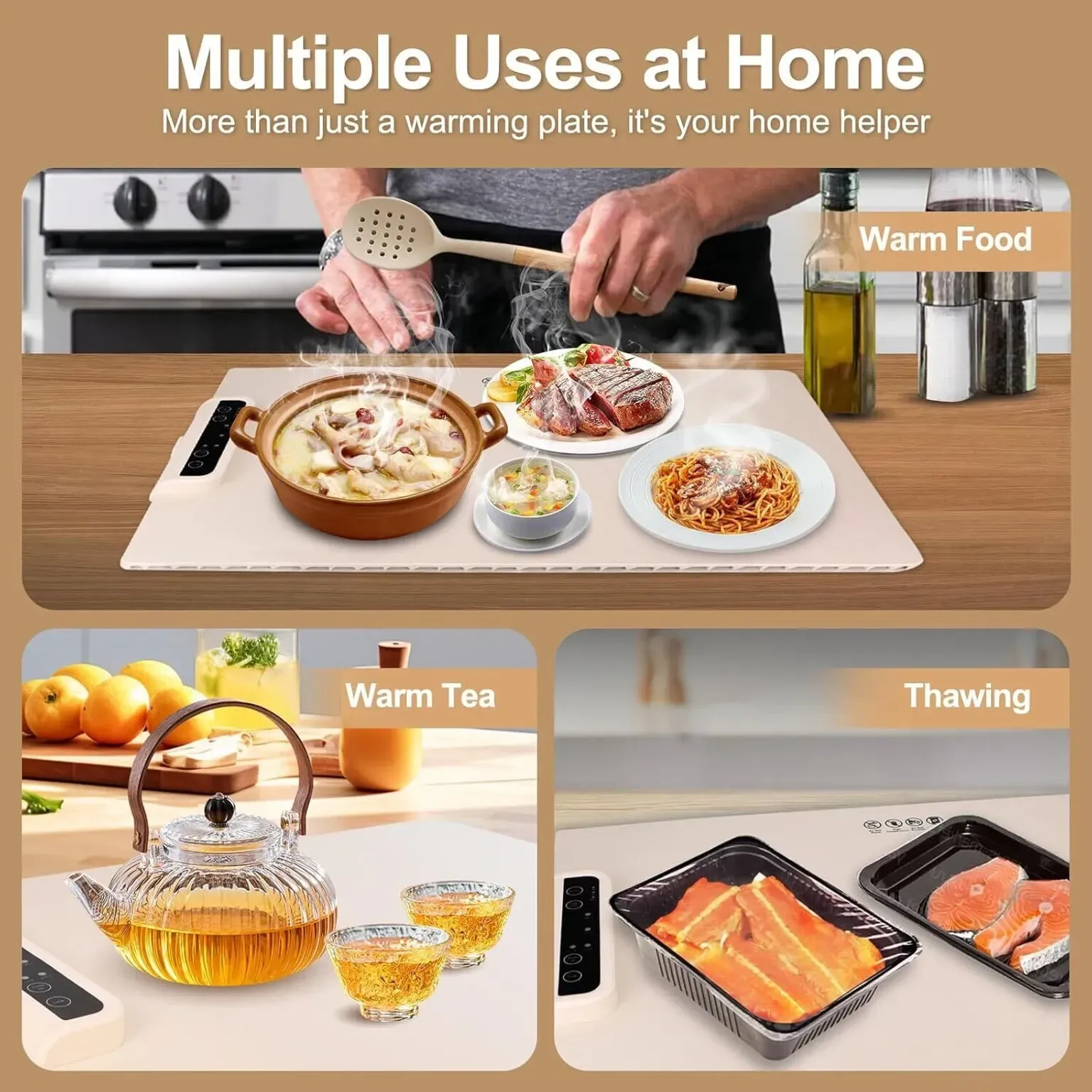 Electric Warming Tray Roll up Food Warming Mat for Countertop Buffet Parties|Home & Garden | Kitchen Dining & Bar | Small Kitchen Appliances |1 Electric Warming Tray