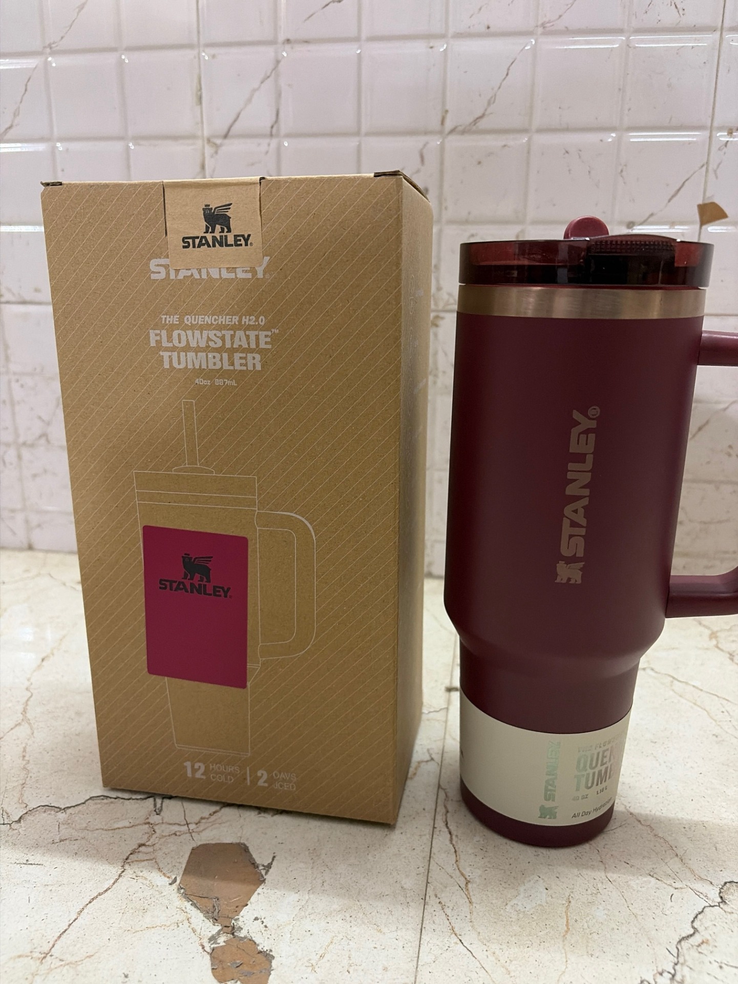 Stanley Flip Straw Stanley ProTour Quencher - 40oz | Limited Edition WINE