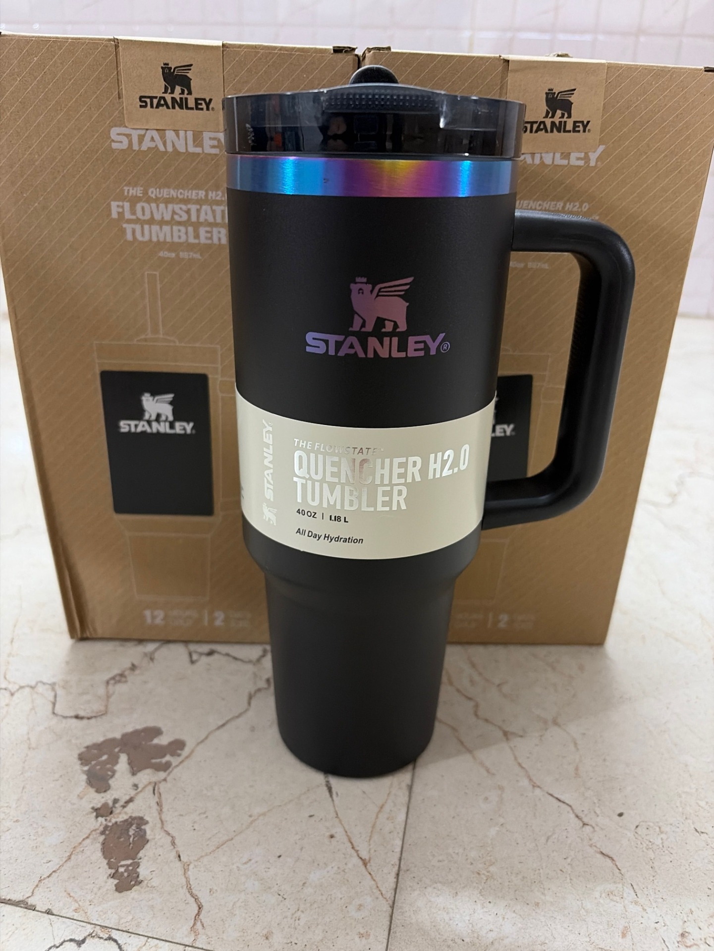 Stanley Flip Straw Stanley ProTour Quencher - 40oz | Limited Edition BLACK