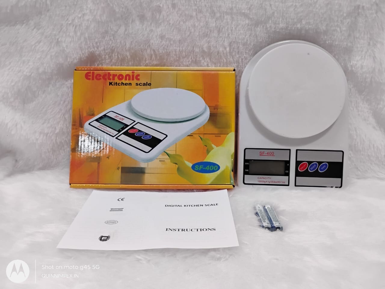 SF-400 Digital Kitchen Weighing Scale | 10Kg x 1g Precision | Food Scale with LCD Display for Cooking, Baking, Meal Prep & Healthy Diet | Compact Electronic Weight Machine for Home