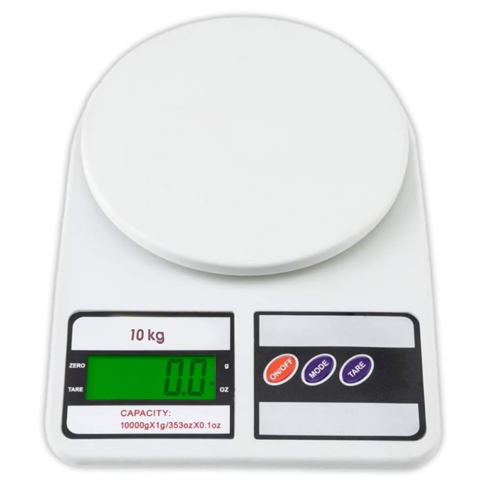 SF-400 Digital Kitchen Weighing Scale | 10Kg x 1g Precision | Food Scale with LCD Display for Cooking, Baking, Meal Prep & Healthy Diet | Compact Electronic Weight Machine for Home