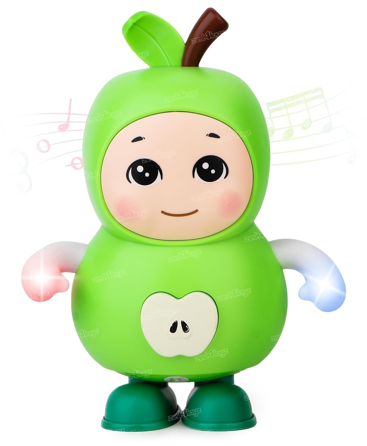Musical Dancing Apple Toy for Kids with Light and Sound Swinging Action Cute Fruit-Themed Figures Sound Toy for Toddlers Boys and Girls 12 Months+