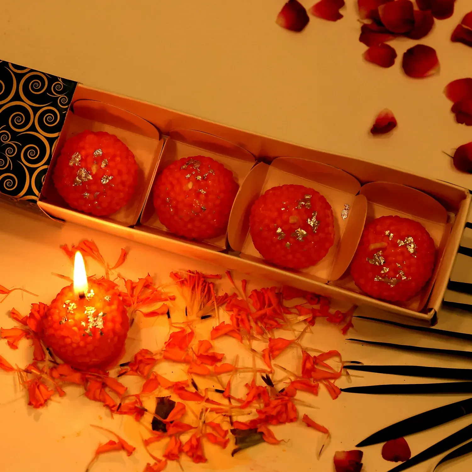 Sweetness of Laddoo Candles (Pack of 4)