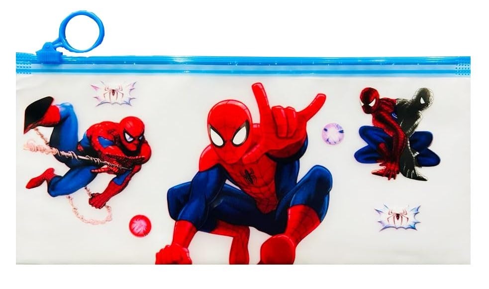 Plastic Cartoon Stationery Zip Pouch For Pen Pencil & Multi Utility Best For Return Navratri Gifts Mix Design Party Favor For Kids In Bulk Storage Pouch Cosmetic Pouch