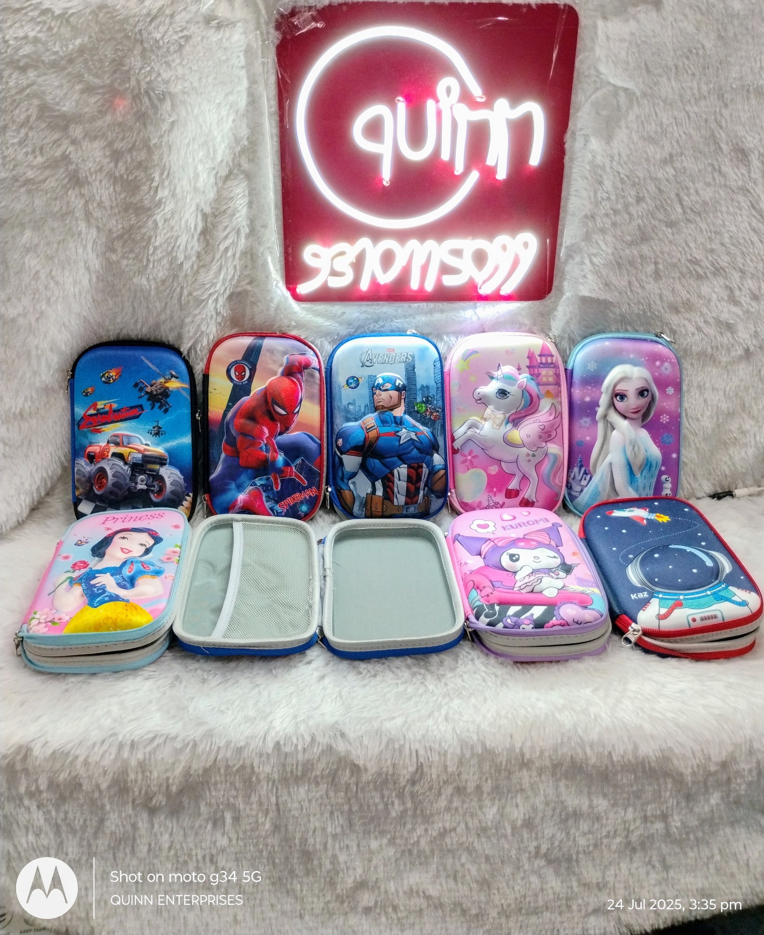 A5 3D Cartoon Print Design Stationery Compass Pencil Box One Side Kids Students School Activities Birthday Party Return Gift