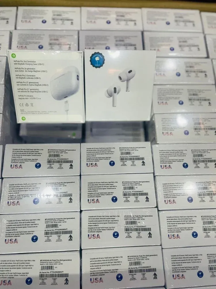 Airpod Pro2 💯% Og C type Pin Beep Sound+ Touch Volume Controller+ Magnet 🧲 Ear (WHITE 🤍)