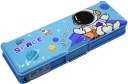 Plastic Multipurpose Magnetic Pencil Box With Led Lamp Light & 2 Side Compartment For Girls & Boys For School Birthday Gift Big Size Cartoon Printed Stylish Pen Case For Kids