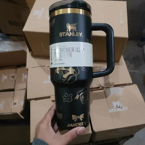 Stainless Steel Mickey Mouse 40oz Stanley Tumbler with Straw 1200 ml