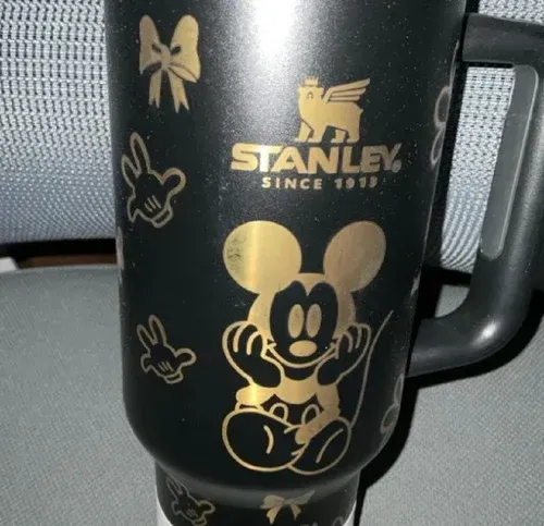 Stainless Steel Mickey Mouse 40oz Stanley Tumbler with Straw 1200 ml